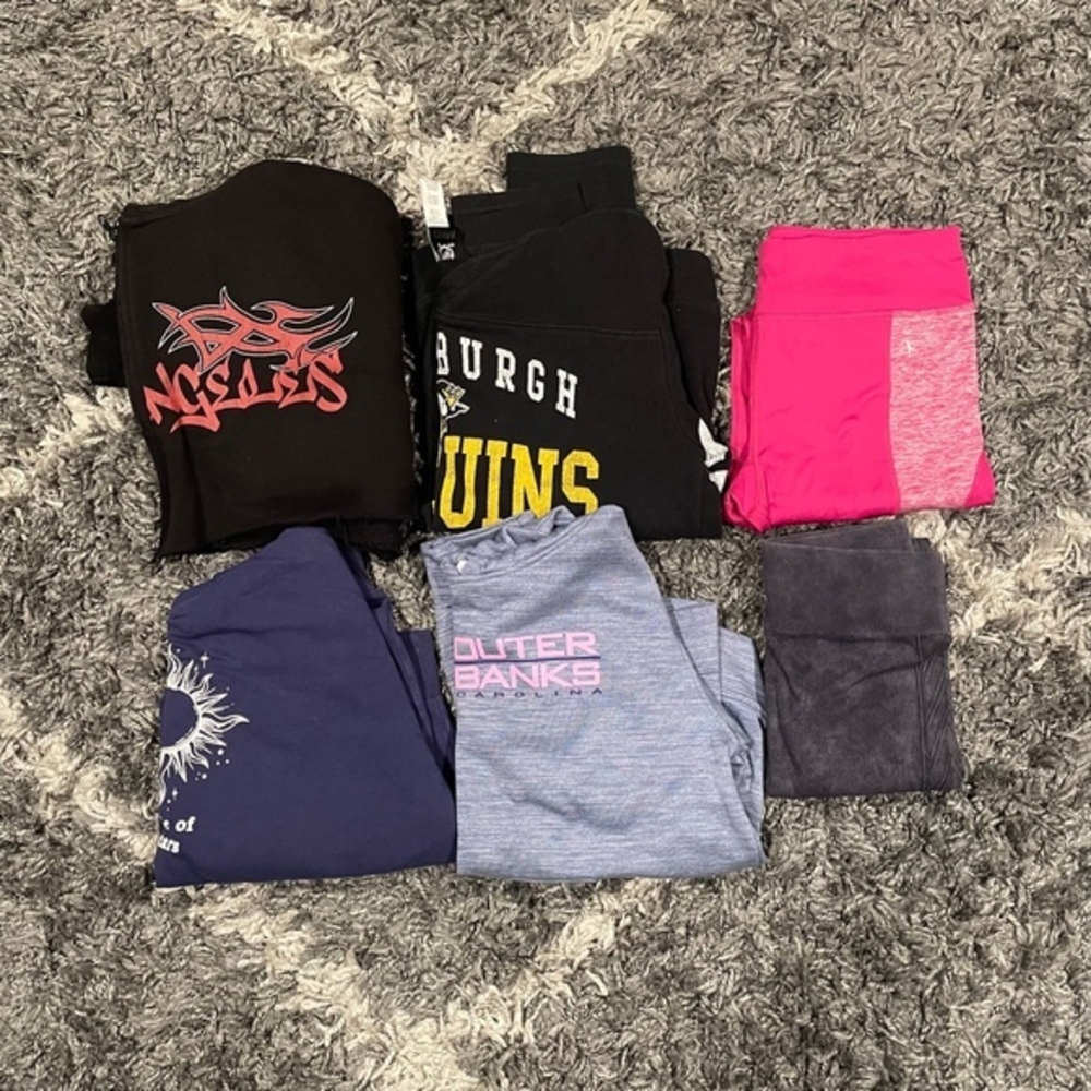 Girls Teens Hoodie Leggings Bundle Size Small Athletic Sweatshirts Size 14-16